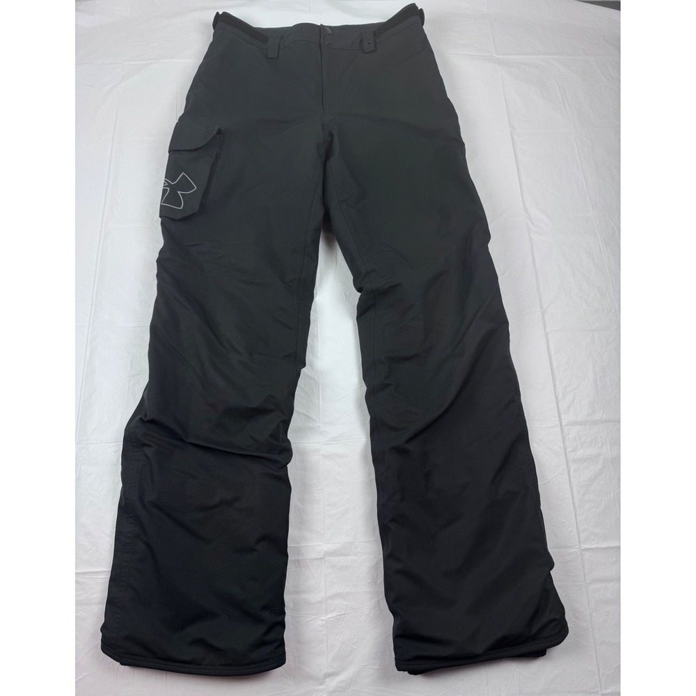 Under Armour Kids ColdGear Snow Pants Black Youth Large YLG Loose Fit Cargo